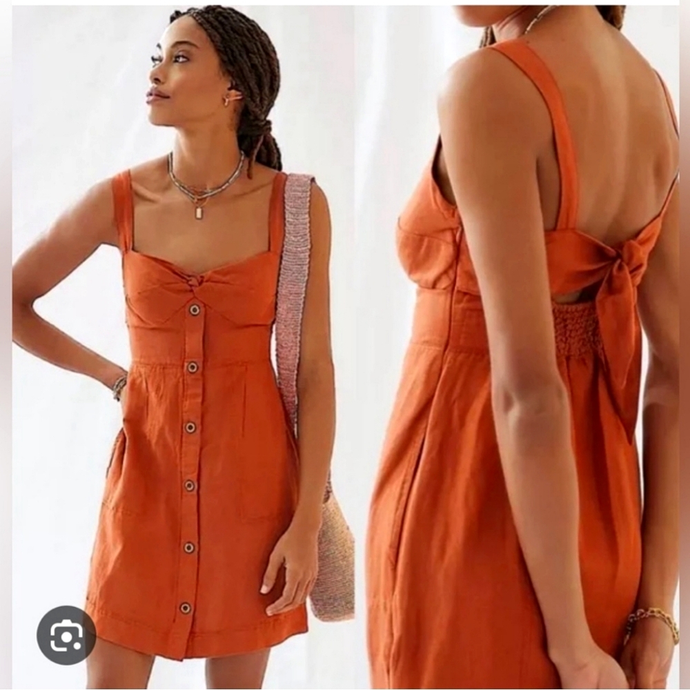 Anthropologie Maeve Twist-Front Mini Dress